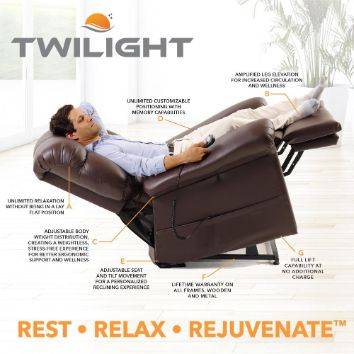 Golden Technologies Cloud PR-515 MaxiComfort and Twilight Lift Chair Recliner Infographic