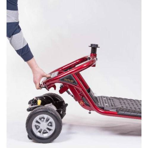 Golden Technologies LiteRider 4-Wheel in Red Wheel Removal